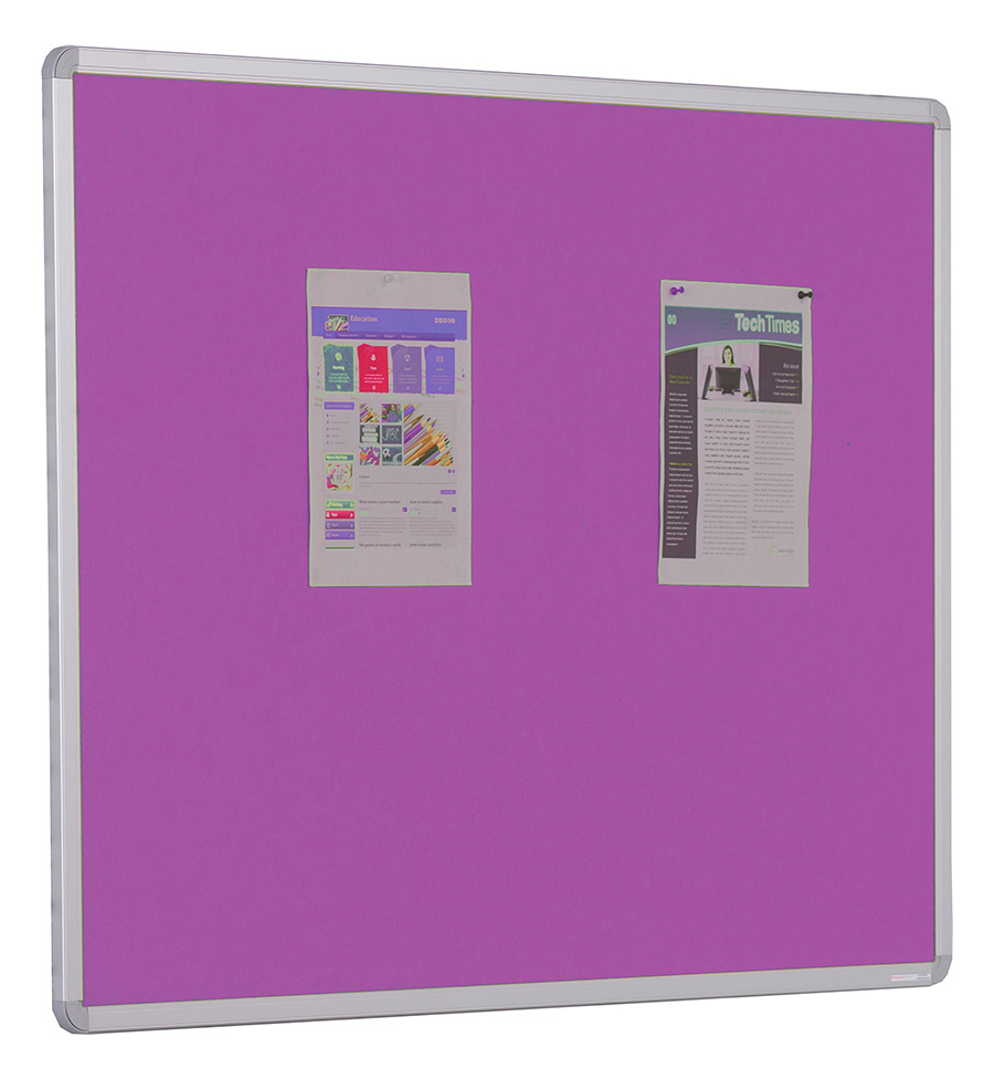 Flameshield Accents Fire Rated Class 0 Aluminium Framed Noticeboard in Lavender